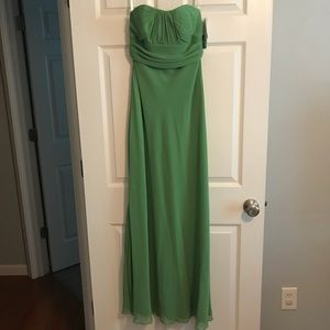 David Bridal Chiffon Strapless Full Length Dress